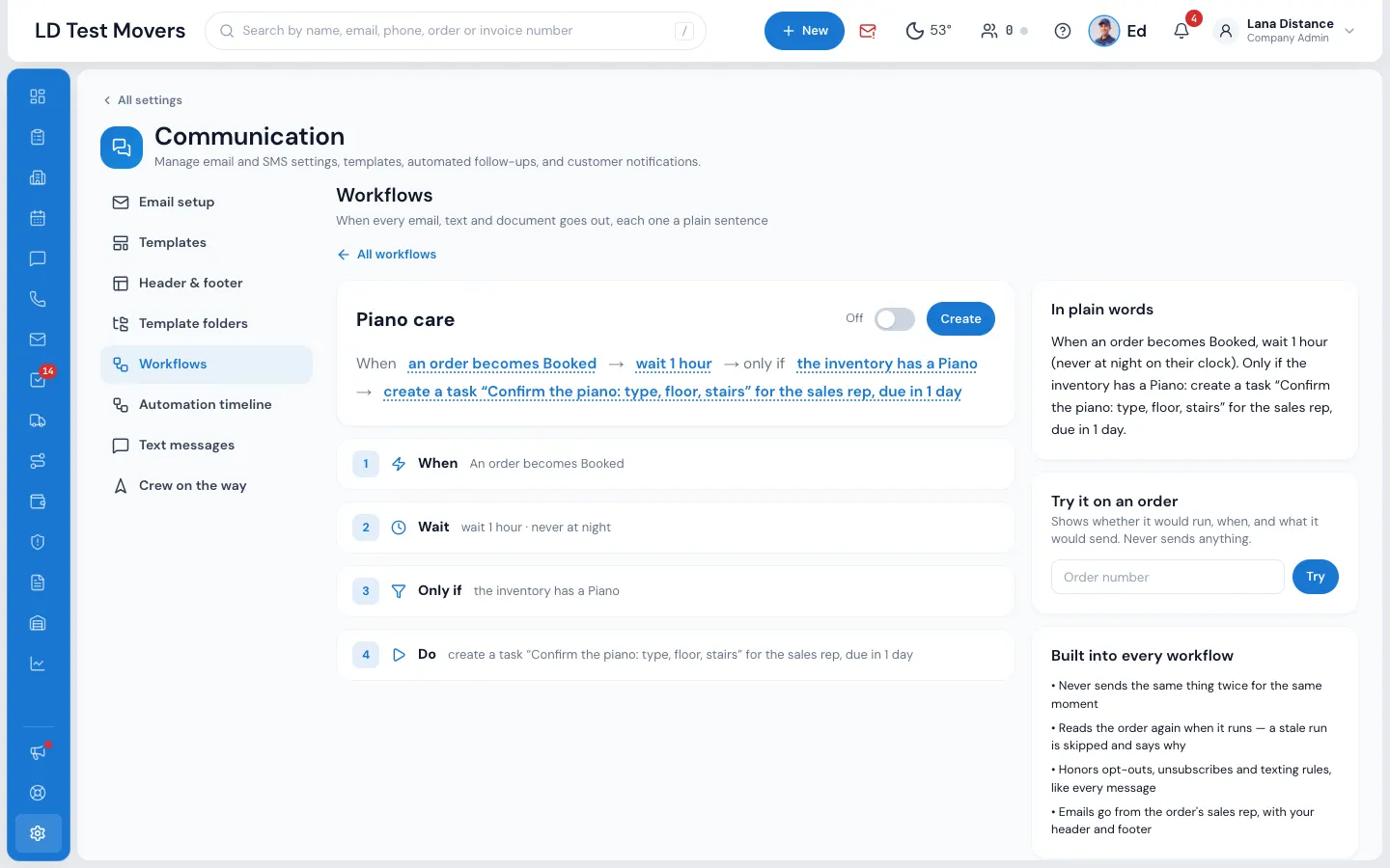 The Piano care workflow, ready to try and save